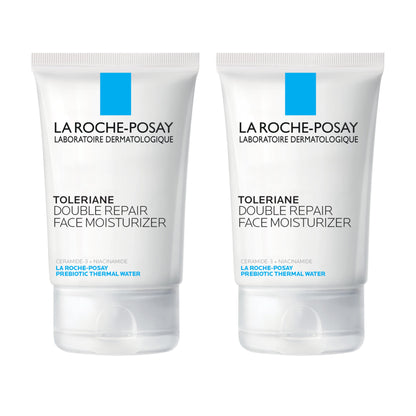 La Roche-Posay Toleriane Double Repair Face Moisturizer, Daily Moisturizer Face Cream with Ceramide and Niacinamide for All Skin Types, Oil Free, Fragrance Free (Pack of 2)