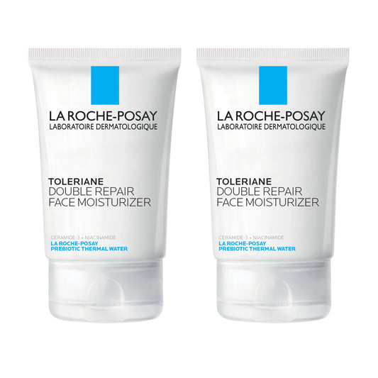 La Roche-Posay Toleriane Double Repair Face Moisturizer, Daily Moisturizer Face Cream with Ceramide and Niacinamide for All Skin Types, Oil Free, Fragrance Free (Pack of 2)
