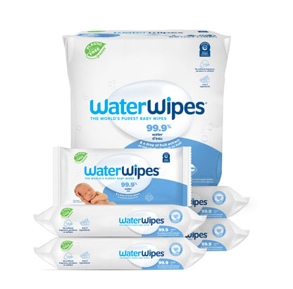 WaterWipes Sensitive+ Newborn & Baby Wipes, 3-In-1 Cleans, Cares, Protects, 99.9% Water, Unscented & Hypoallergenic, 300 Count (5 Packs)