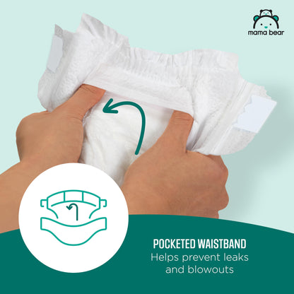 Amazon Brand - Mama Bear Gentle Touch Diapers, Size 2, 184 Count (4 packs of 46)