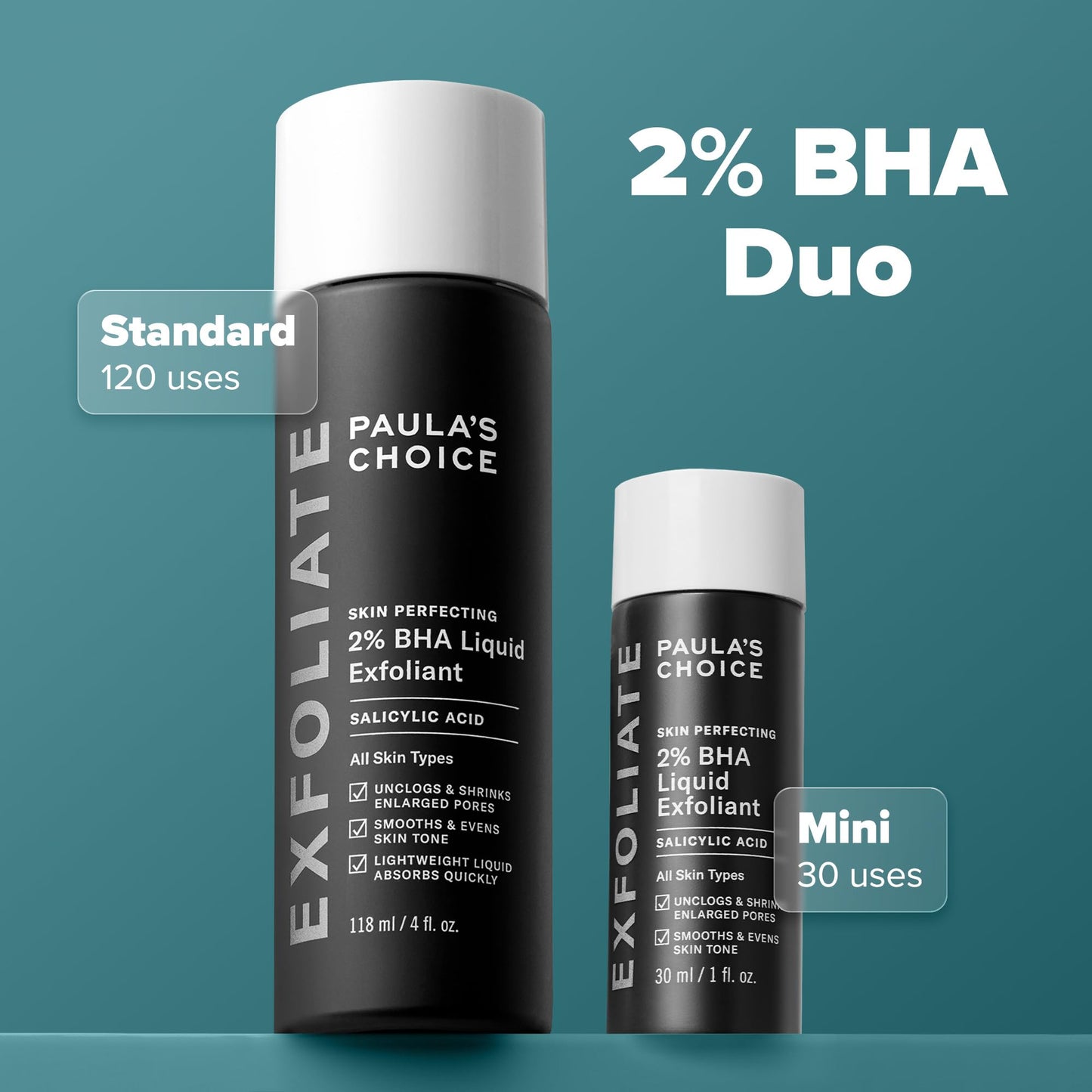 Paula's Choice SKIN PERFECTING 2% BHA Liquid Salicylic Acid Exfoliant-Facial Exfoliant for Enlarged Pores, Wrinkles & Fine Lines, Suitable for Blackhead-Prone Skin, Fragrance-Free