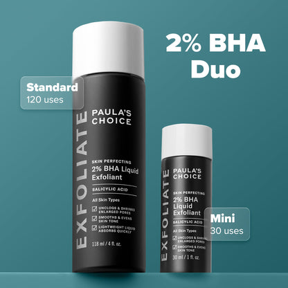 Paula's Choice SKIN PERFECTING 2% BHA Liquid Salicylic Acid Exfoliant-Facial Exfoliant for Enlarged Pores, Wrinkles & Fine Lines, Suitable for Blackhead-Prone Skin, Fragrance-Free