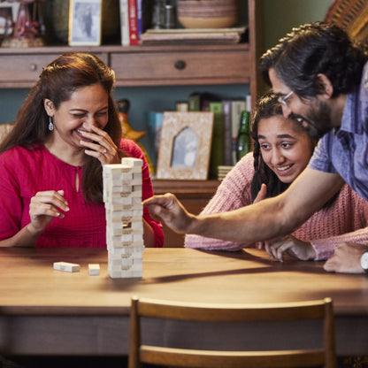 Jenga Game | The Original Wood Block Game with Genuine Hardwood Blocks | Stacking Tower Game | Ages 6+ | 1 or More Players | Party Games for Kids | Family Games