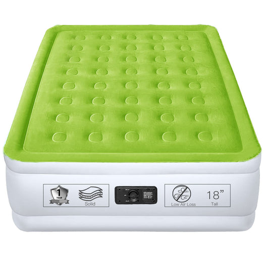YENING Queen Size Air Mattress with Built in Pump Raised Inflatable Bed Heavy Duty Blow up Matressith Airbed 18 Inch Tall