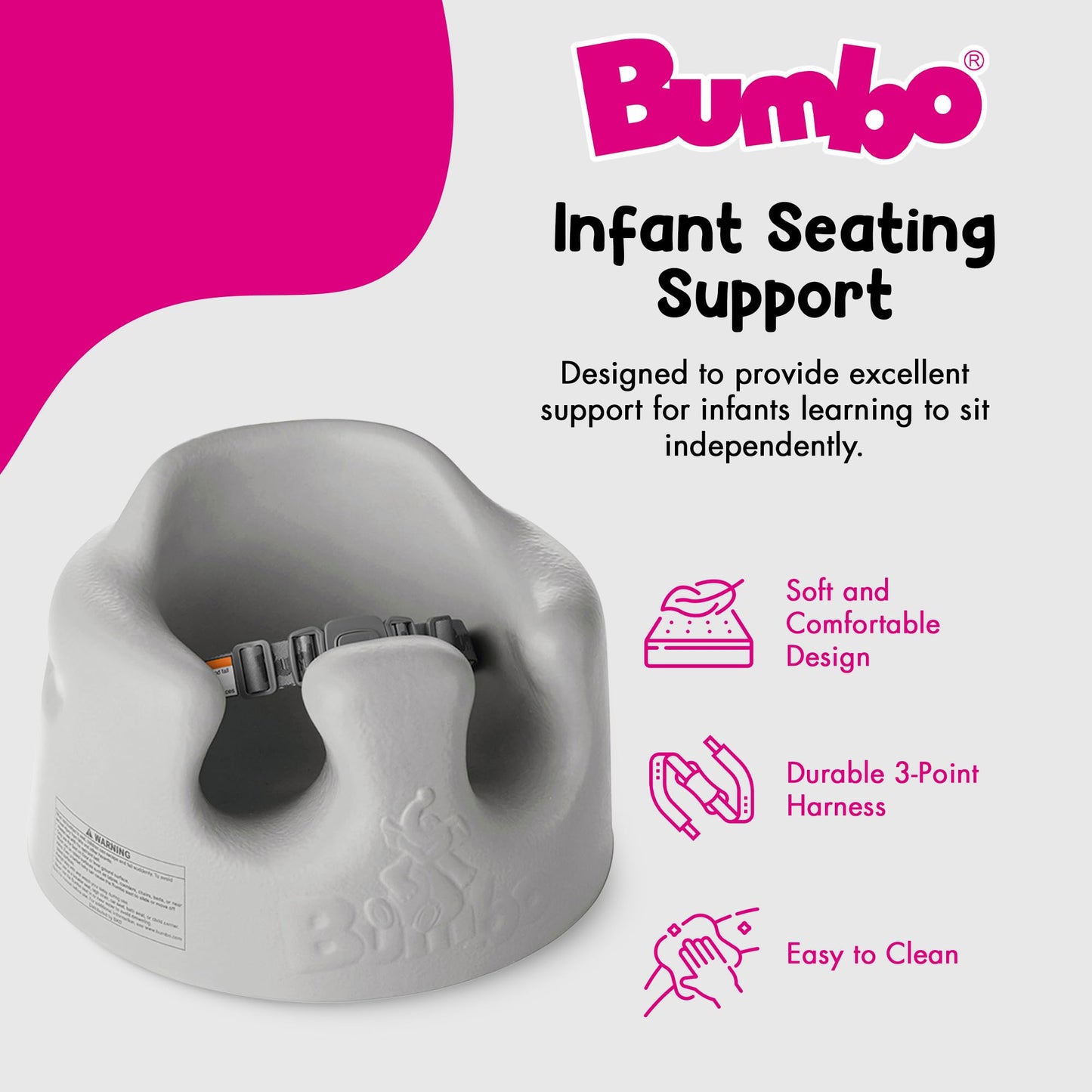 Bumbo B10060 Floor Seat, Cool Grey