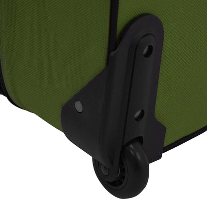 U.S. Traveler Rio Lightweight Carry-On Suitcase 20" Softside Expandable Design, Durable, Business and Travel, Evergreen, Set