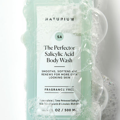 Naturium The Perfector Salicylic Acid Body Wash, Gentle & Smoothing Cleanser, 16.9 oz