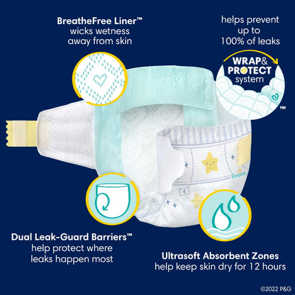 Pampers Overnight Diapers - Swaddlers Overnights - Size 7, 36 Count, Disposable Baby Diaper, Night Time Leak and Skin Protection