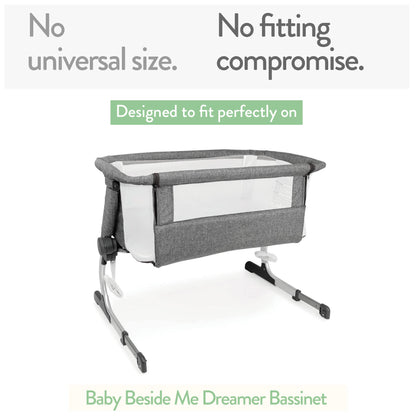 Bassinet Fitted Sheets 33x20 for Baby Beside Dreamer Bassinet & Bedside Sleeper – Snuggly Soft 100% Jersey Cotton – Light + Dark Sage Green – 2 Pack