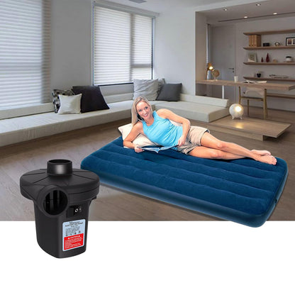 MAXEVER Quick-Fill Electric Air Pump with 3 Nozzles, AC 110V-120V Portable Inflator Deflator for Inflatables Pool Float Toys Air Mattress Bed Couch Swim Ring Tube Raft, Black