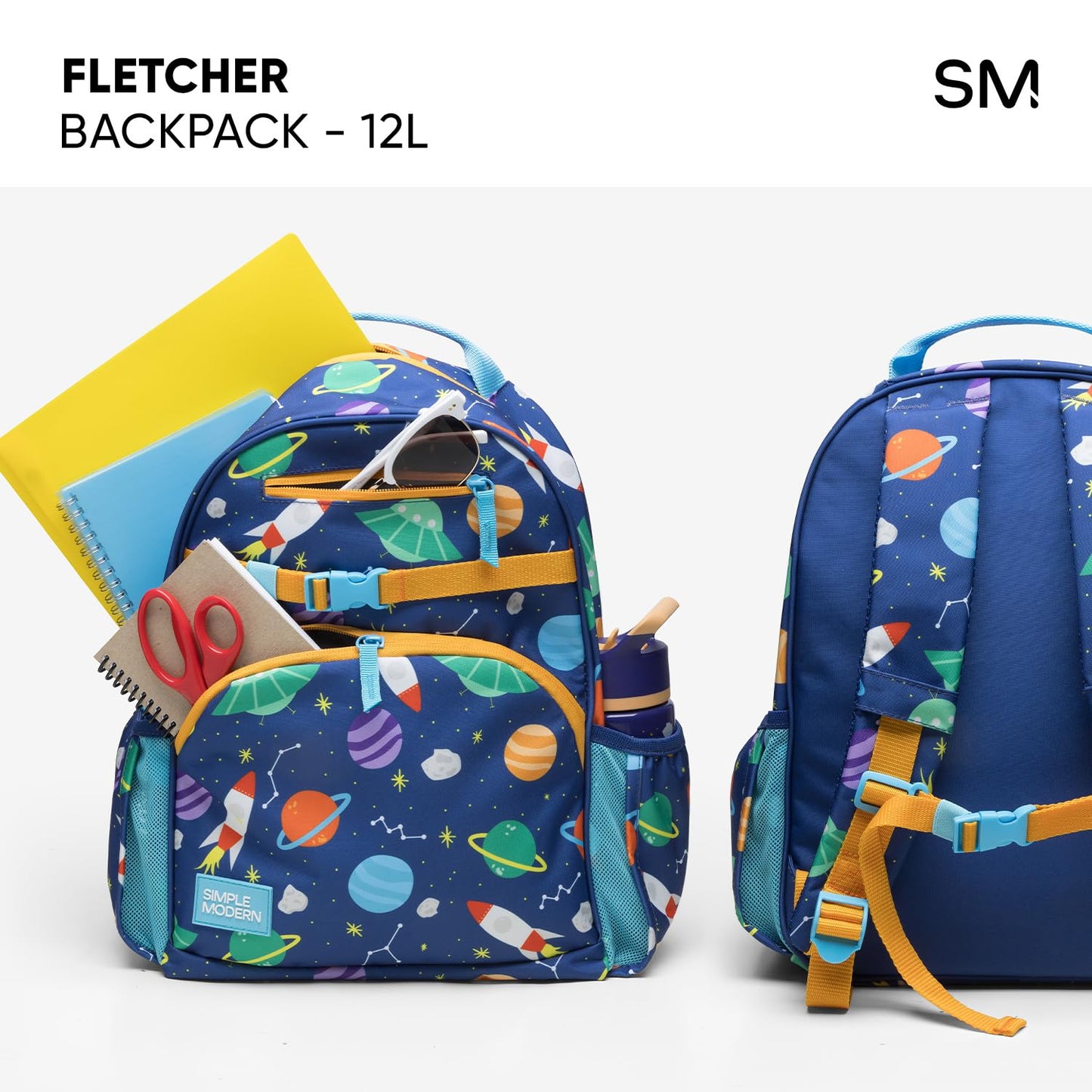 Simple Modern Medium Toddler Backpack for School Girls and Boys | Kindergarten Elementary Kids Backpack | Fletcher Collection | Kids - 15" tall | Pink Ballerina
