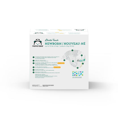 Amazon Brand - Mama Bear Gentle Touch Diapers, Size Newborn, 120 Count (4 packs of 30)