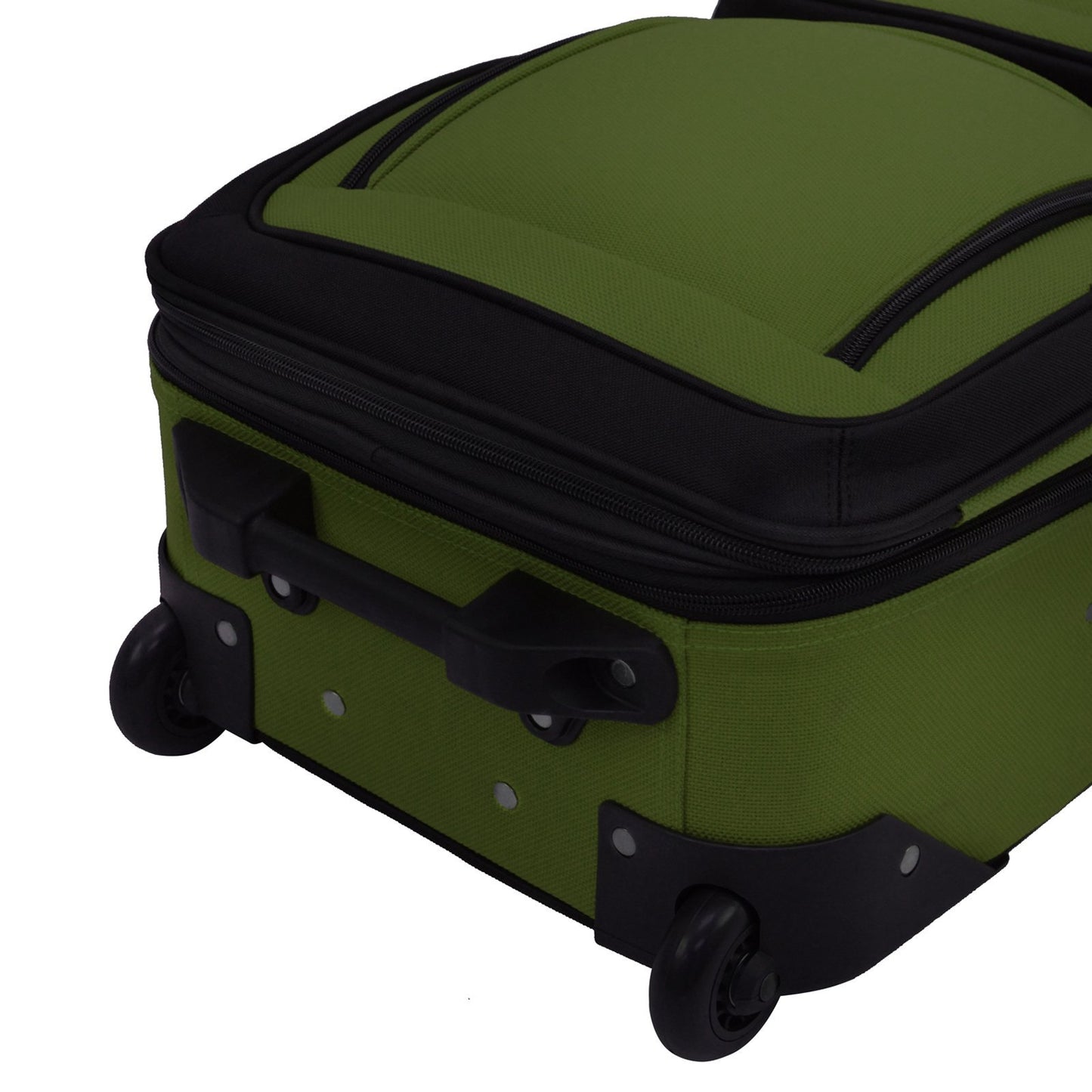 U.S. Traveler Rio Lightweight Carry-On Suitcase 20" Softside Expandable Design, Durable, Business and Travel, Evergreen, Set