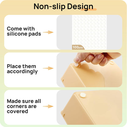 Vtopmart 25 PCS Plastic Drawer Organizers Set, 4-Size Versatile Bathroom and Vanity Drawer Organizer Trays, Storage Bins for Makeup, Bedroom, Kitchen Gadgets Utensils and Office