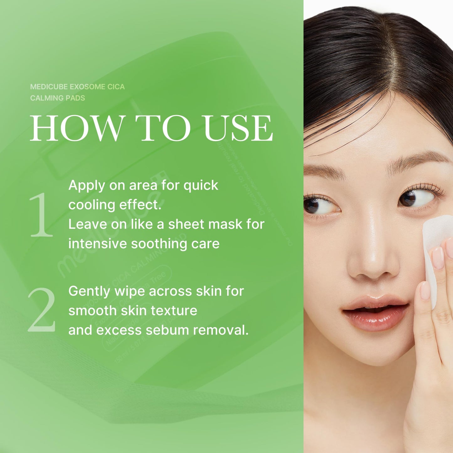 medicube Exosome CICA Tea Tree Calming Toner Pads for Sensitive Skin with Centella Asiatica Help Reduce Redness & breakouts. Low-irritating & Hydrating Daily Care, Korean Skincare, Vegan (100 Pads)