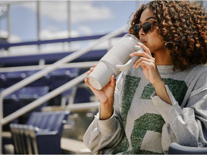 Stanley Quencher ProTour Flip Straw Tumbler with Leakproof Lid 30 oz | Built-In Straw and Handle | Cup Holder Compatible for Travel | Insulated Stainless Steel Cup | BPA-Free | Azure Fade