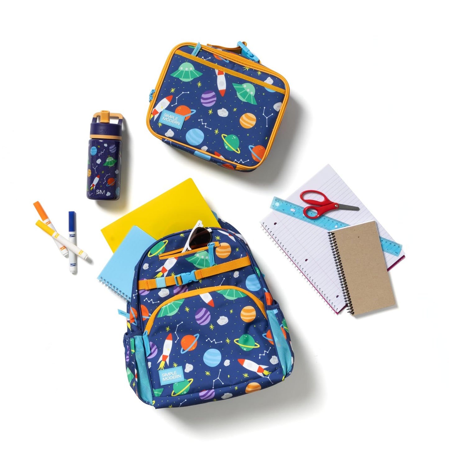 Simple Modern Medium Disney Toddler Backpack for School Girls and Boys | Kindergarten Elementary Kids Backpack | Fletcher Collection | Kids - 15" tall | Princess Rainbows