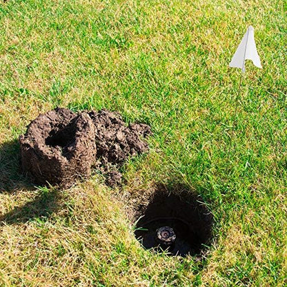 White Marking Flags 1000 Pack - 4x5x15 Inch White Flags for Yard - Markers For Lawn, Irrigation, Landscaping, Survey & Sprinkler Head Marking