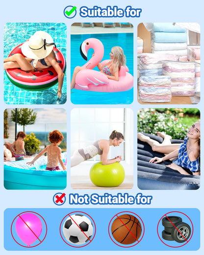 Dr.meter Air Pump for Inflatables, Rechargeable 4000mAh Battery Air Mattress Pump - Portable Quick-Fill Inflator Deflator for Outdoor Camping Inflatable Pool Float Boat Raft Yoga Ball Swim Ring Airbed