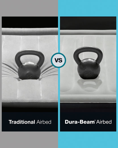 Intex 64107E Dura-Beam Standard Prestige Air Mattress: Fiber-Tech - Twin Size - 10in Bed Height - 300lb Weight Capacity - Pump Sold Separately