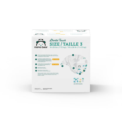 Amazon Brand - Mama Bear Gentle Touch Diapers, Size 3, 168 Count (4 packs of 42)