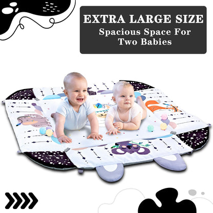 TFDER Baby Gym Play Mat, 8-in-1 Tummy Time Mat & Activity Gym, Washable Ball Pit, Infant Play Mat with Detachable Toys for Sensory Exploration and Motor Skill Development
