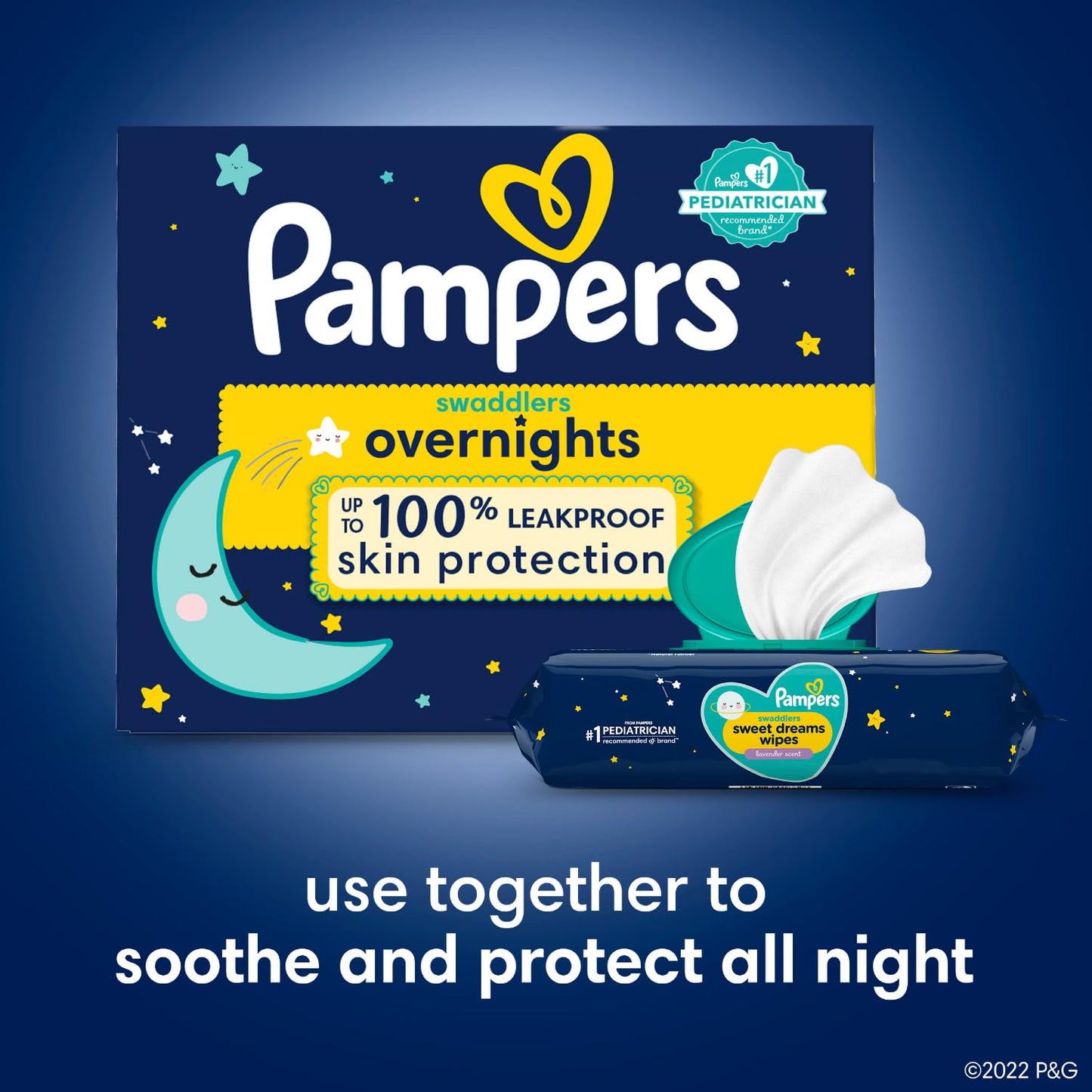 Pampers Overnight Diapers - Swaddlers Overnights - Size 7, 36 Count, Disposable Baby Diaper, Night Time Leak and Skin Protection