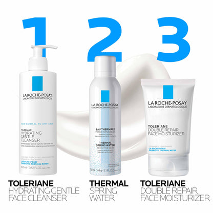 La Roche-Posay Toleriane Double Repair Face Moisturizer, Daily Moisturizer Face Cream with Ceramide and Niacinamide for All Skin Types, Oil Free, Fragrance Free (Pack of 2)