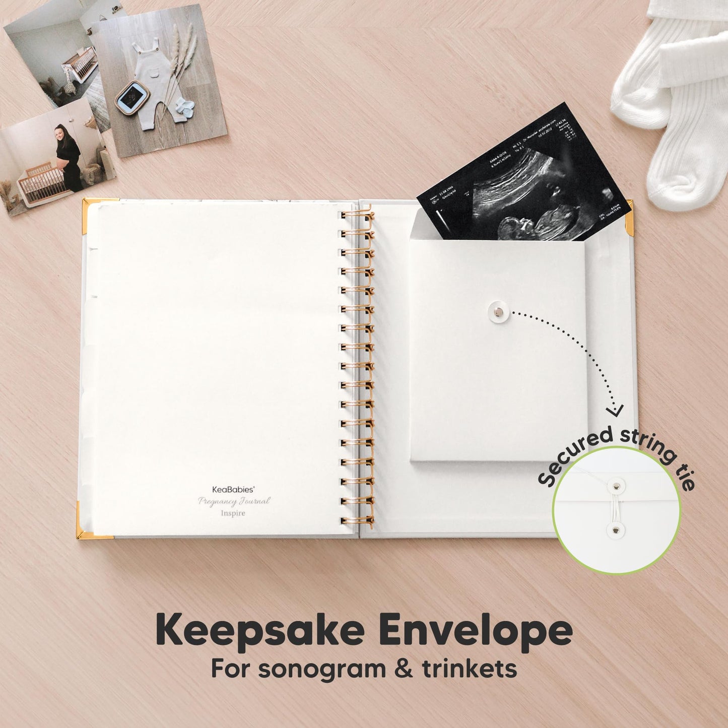 Pregnancy Journal for First Time Moms Gifts - 90 Pages Hardcover Pregnancy Memory Book, Beautiful & Cute Baby Book Keepsake, Ultrasound Baby Scrapbook, Mom To Be Gift (Alpine)