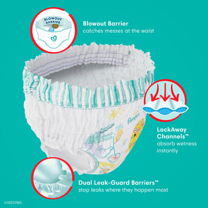 Pampers Diapers - Cruisers 360 - Size 6, 104 Count, Babyproof up to 100% Leakproof Pull-On Diaper