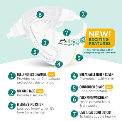 Amazon Brand - Mama Bear Gentle Touch Diapers, Size Newborn, 120 Count (4 packs of 30)