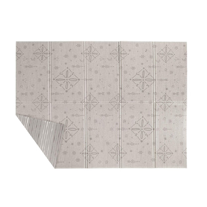 Nuby Reversible Baby Floor Mat, 77" x 58" - Foldable and Lightweight Infant Play Mat - Easy Storage and Travel - Graceful Gray