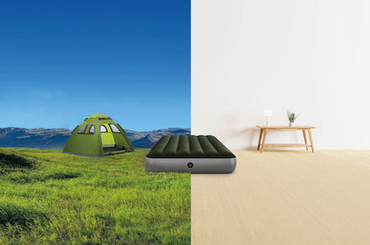 Intex 64107E Dura-Beam Standard Prestige Air Mattress: Fiber-Tech - Twin Size - 10in Bed Height - 300lb Weight Capacity - Pump Sold Separately