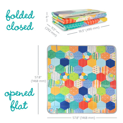 Infantino Foldable Soft Foam Play Mat, Baby Play Mat for Tummy Time & Floor Play, Lightweight, Easy to Store, Wipeable, Multicolor