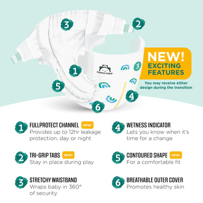 Amazon Brand - Mama Bear Gentle Touch Diapers, Size 3, 168 Count (4 packs of 42)