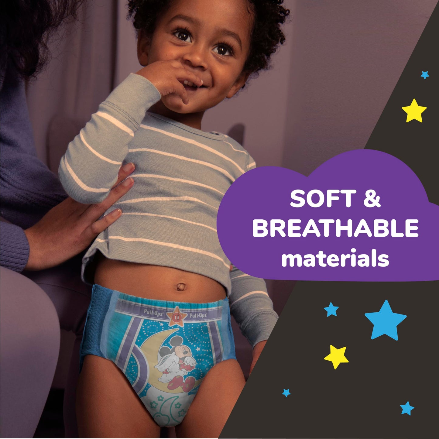 Pull-Ups Boys' Night-Time Potty Training Pants, Size 2T-3T Overnight Training Underwear (16-34 lbs), 68 Ct