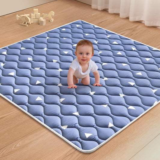 Premium Foam Baby Play Mat, 50x50 Playpen Mat, Thicken One-Piece Crawling Mat, Non-Slip Cushioned Baby Playmats for Infants, Babies, Toddlers, Play & Tummy Time
