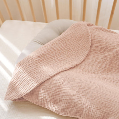Konssy Muslin Baby Lounger Cover 2 Pack, 100% Cotton Newborn Lounger Cover, Soft and Breathable Baby Nest Slipcover for Boys Girls (Pink, Floral)