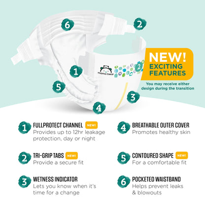 Amazon Brand - Mama Bear Gentle Touch Diapers, Size 2, 184 Count (4 packs of 46)