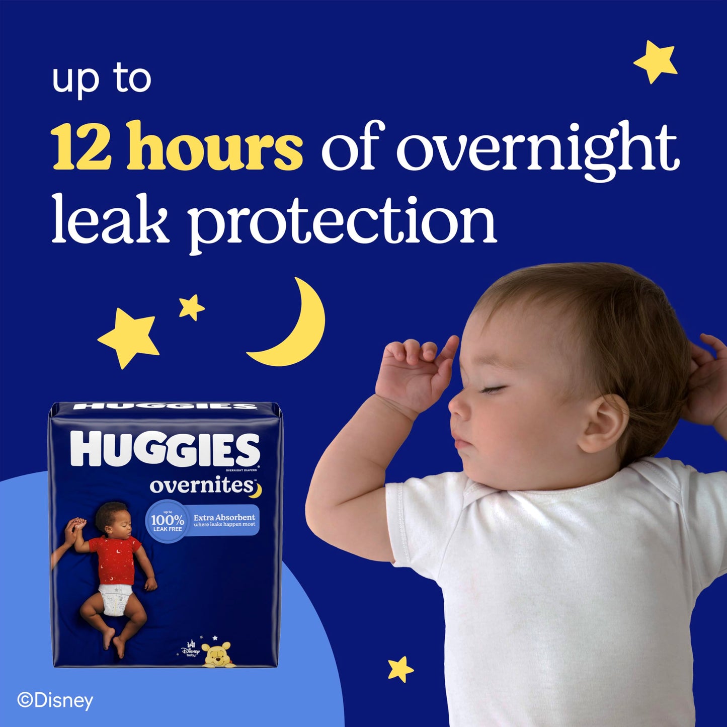 Huggies Size 6 Overnites Baby Diapers: Overnight Diapers, Size 6 (35+ lbs), 84 Ct (2 Packs of 42), Packaging May Vary