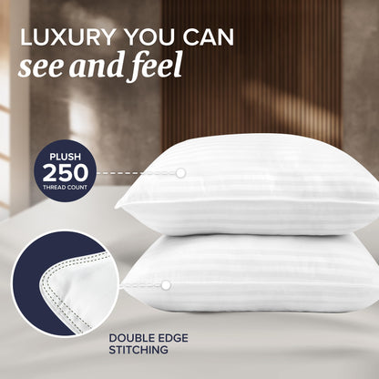 Beckham Hotel Collection Euro Size Throw Pillows (Set of 2), 26 x 26 Down Alternative Pillow Insert for Bed, Couch, and Sofa