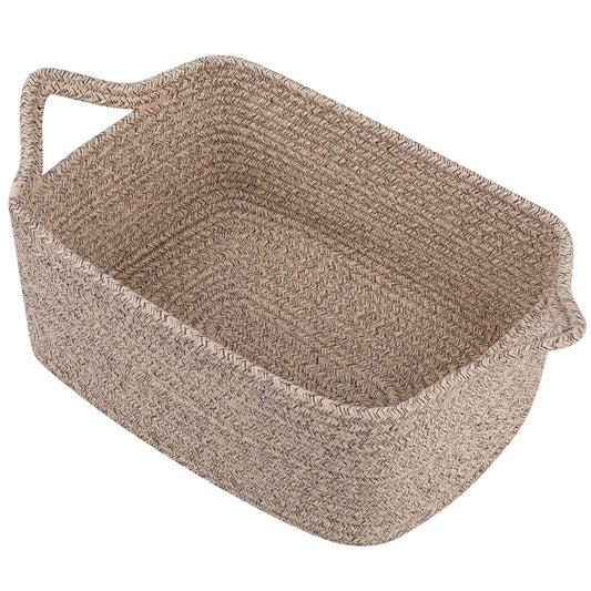 OIAHOMY Woven Basket, Gift Basket Empty with Gift Bags and Ribbons, Rope Baskets for Baby Showers, Storage Baskets with Handles for Nursery, Pet Toy Organizer - Brown