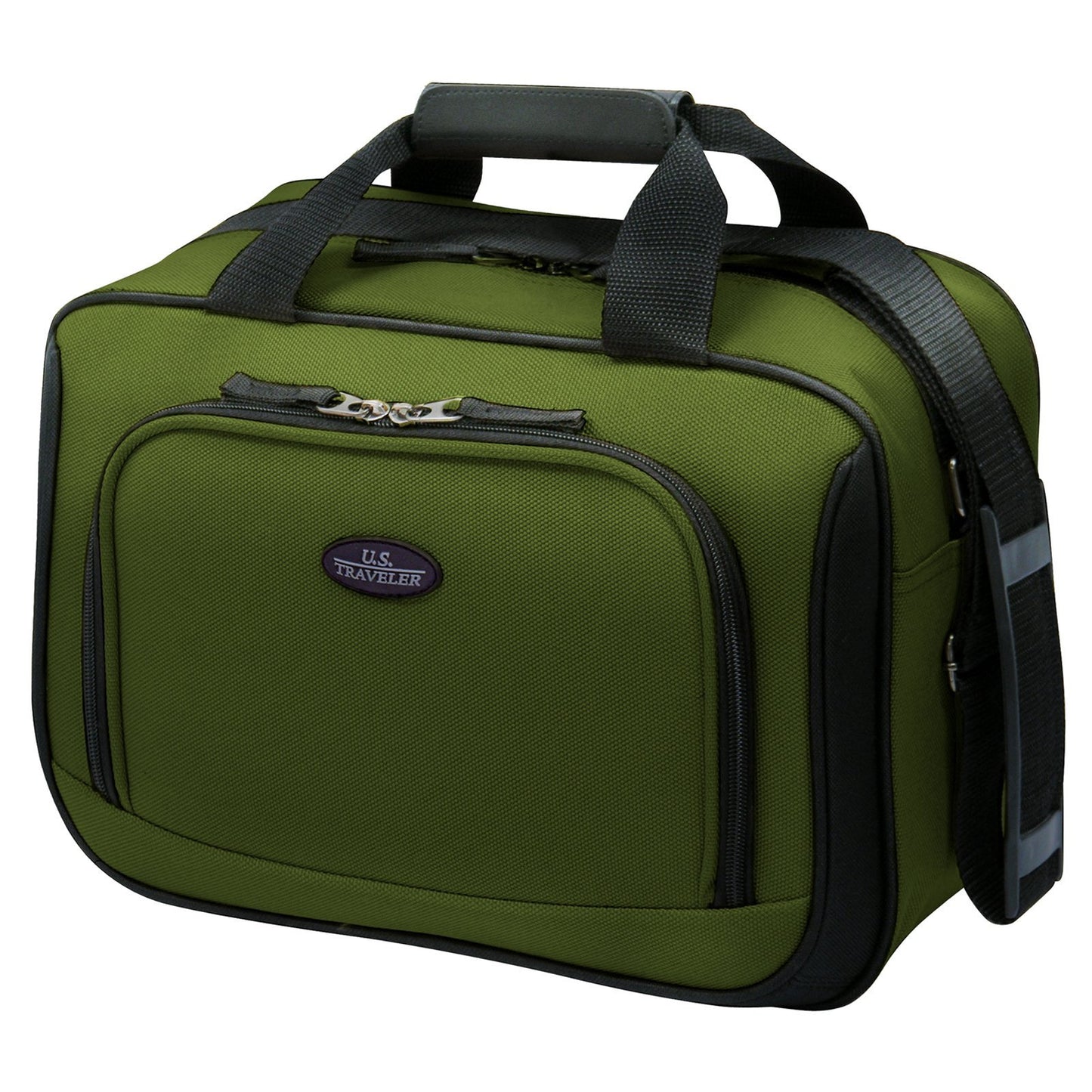 U.S. Traveler Rio Lightweight Carry-On Suitcase 20" Softside Expandable Design, Durable, Business and Travel, Evergreen, Set