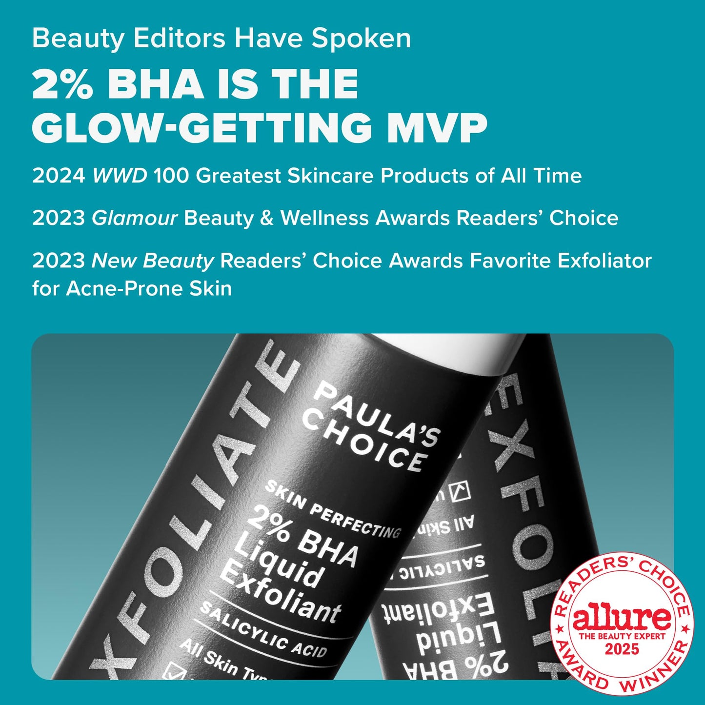 Paula's Choice Skin Perfecting 2% BHA Liquid Salicylic Acid Exfoliant, Gentle Facial Exfoliator for Blackheads, Large Pores, Wrinkles & Fine Lines, Travel Size, 1 Fluid Ounce