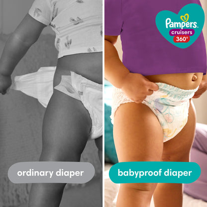 Pampers Diapers - Cruisers 360 - Size 5, 100 Count, Babyproof up to 100% Leakproof Pull-On Diaper