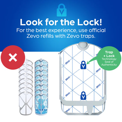 Zevo Flying Insect Refills for Indoor Light Trap: 12 Light Trap Refill Cartridges Capture Fruit Flies, Gnats and Houseflies (12 Cartridges)