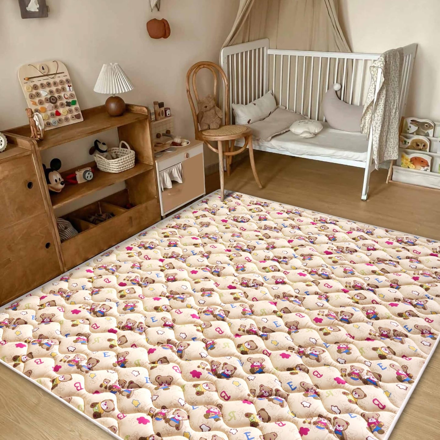 Baby Play Mat - 71" X 59",Premium Thicker Foam One-Piece Crawling Mat, Machine Washable, Extra Large Anti-Slip Activity Playmat for Babies, Toddlers & Infants