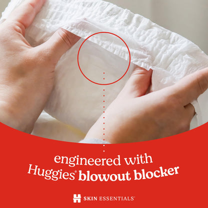 Huggies Size 2 Diapers, Skin Essentials Baby Diapers, Size 2 (12-18 lbs), 192 Count (3 Packs of 64), Packaging May Vary