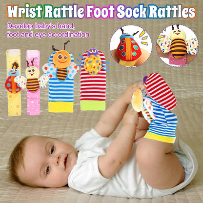 Baby Rattles 0-6 Months: Baby Toys Rattles for Babies 6-12 Months Infant Toys 0-3 Months Newborn Toys Teething Toys 3-6 Months - Baby Rattle Socks Baby Gifts for Boy Girl