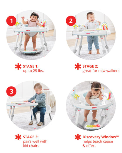Skip Hop Baby Activity Center: Interactive Play Center with 3-Stage Grow-with-Me Functionality, 4mo+, Silver Lining Cloud